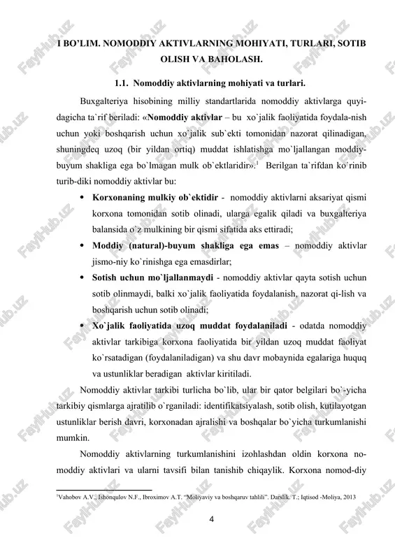 i ravishda "nou-xau" ro`yxatiga olinmaydi. "nou-xau"ni topshirish haqidagi shartnoma asosida "nou-xau"ning o`zi topshiriladi, uni ishlatish huquqi emas. "nou-xau"ni topshirish shartnomasining majburiy elementlari: ob`ektning hamma xususiyatlari tavsifi, uni sir saqlash bilan bog`liq tartiblar va "nou-xau"ning uni amaliyotga qo`llashdagi hamkorligi. sanoat namunalarini ro`yxatdan o`tkazish - bu ishlab chiqarilgan buyumning shakli, namunasi yoki bezaklariga nisbatan berilgan patentga o`xshashdir. sanoat namunasini ro`yxatdan o`tkazishda tashqi ko`rinish himoya vositasining vazifasini bajarsa, patent xizmat ko`rsatishni himoya kila oladi. masalan, kompaniya terminalining yangi dizaynni ruyxatdan o`tkazish bilan himoyalanadi. kompyuter esa patent bilan himoyalanadi. sanoat namunasining patentga ega bo`lishi zarurligi uning o`ziga xosligi va sanoatda qo`llanila olishligidir. sanoat namunasiga patent 10 yilga beriladi va yana 5 yil muddatga o`zaytirilishi mumkin. patent huquqi bilan himoyalanadigan ob`ektlar ishlatilishining asosiy ko`rinishi-bu huquqlarning litsenzion shartnomalar asosida amal qilishi va ob`ektning korxona ustav kapitaliga ulush sifatida qo`shilishidir. litsenzion shartnoma oldi-sotdi yoki ijara shartnomalaridan farq qiladi. chunki patent egasi litsenzion shartnoma orqali kashfiyotni o`zini emas, …