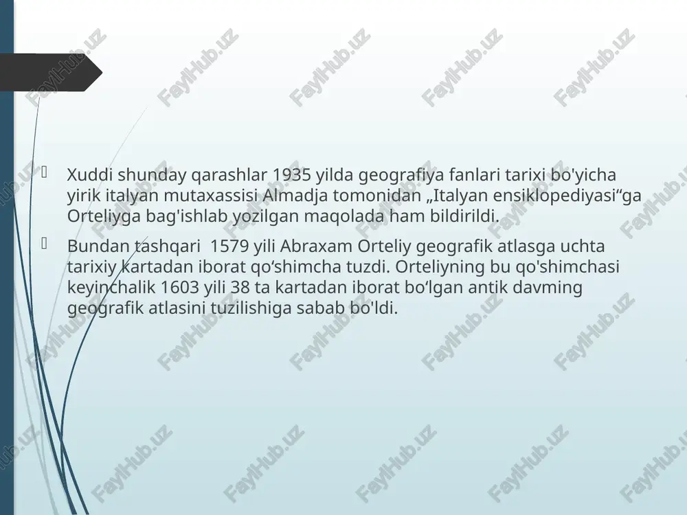 da o`zbekistonning, dunyoning fizik tarixiy geografiyasini o`rganamiz. tarixiy geografiya nimasi bilan farqlanadi. hatto nomidan ham bilinib turibdiki, bu fan o`tgan davrl arning i qt isodiy vasiyosiy geografiyasini o`rganuvchi fandi r. bu fan "geografiya tarixi" fani dan farqli o`laroq (geografiya tarixi fani geografiya fanini paydo bo`lishidan to rivojlanishiga qadar o`rganadi) jamiyatning turli davrlarda rivojlanish sharoi t ini o`rganuvchi aniq geografiyani tashkil etadi . tarixiy geografiya al ohida tumanlardagi ishlab chiqarishning turli davrl arda o`sishi haqidagi ma`lumotl arni aniqlasht i radi . yoki tarixiy muhim voqea-hodi salarni bo`lib o`tgan joylarini, geografik shart-sharoi t larini o`rganadi tarixiy geografiya fani muammolarini tarix fani o`rganadi, ammo shu bilan bi rga uni geografiya fanidan ham aj rat ib bo`lmaydi, chunki geografiya fanidan ochilayotgan yangi ilmiy ma`lumot l ar tarixiy geografiya fani uchun juda muhimdi r. tarixiy geografiya fanining materiallari tarixiy geografiya fanining asosi bo`lib xizmat qiladi.tarixiy geografiya fanining rivojlanishi esa tarix fanining rivojlanishi bilan uzviy bog'liqdir. …