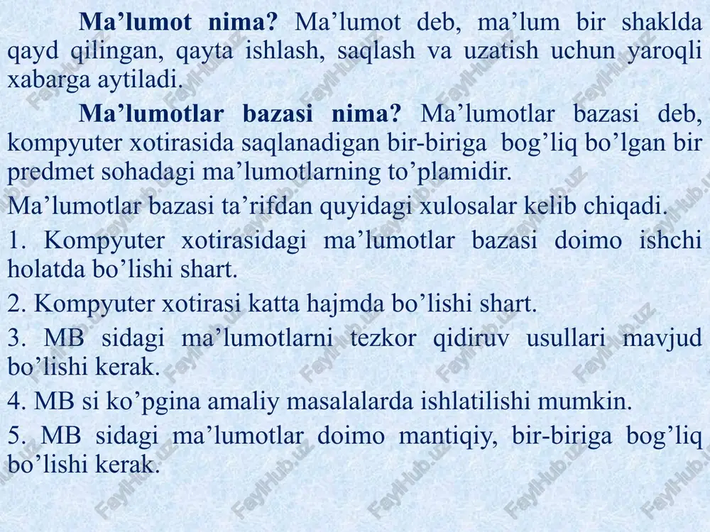 ms access dasturidagi ma'lumotlar bazasini yaratishni boshqarish - Page 4