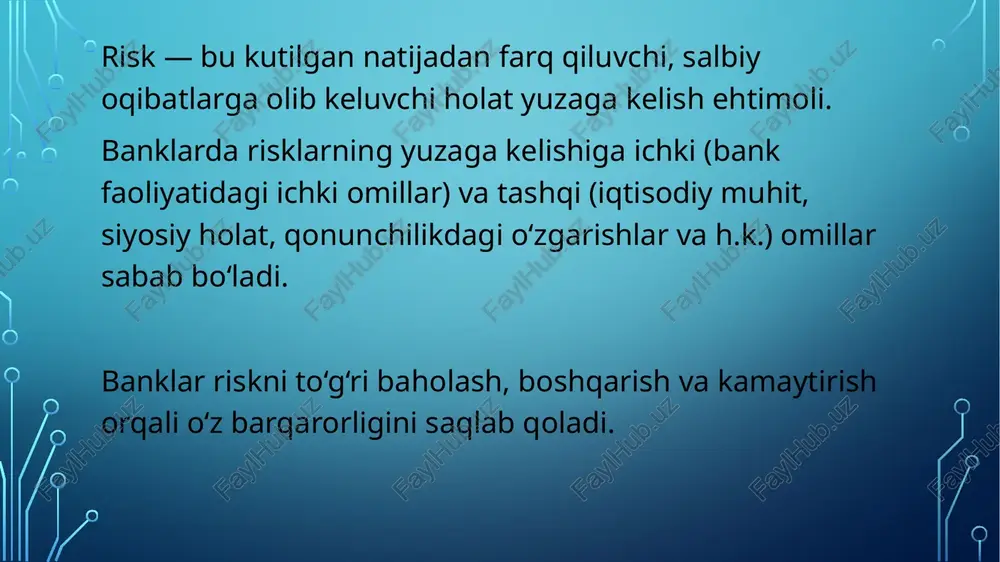 banklarda risklar tashqi va ichki risklar - Page 4
