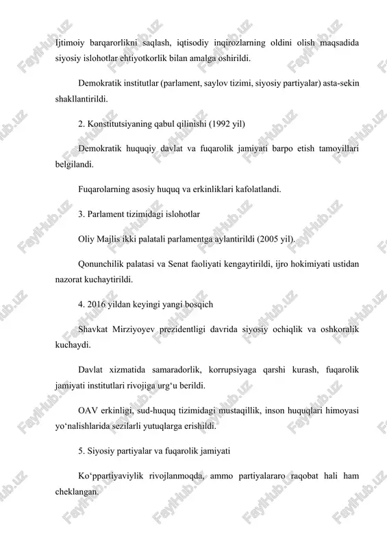 lik), birinchi bob. siyosat va madaniyat tushunchalariga tariflar. 1. siyosat va madaniyat tushunchalariga tariflar. 1.1.siyosat tushunchasi siyosat – bu qarorlar qabul qilish va oqilona natijalarga erishish uchun ataylab ishlab chiqilgan koʻrsatmalar tizimidir. siyosat niyat bayonoti boʻlib, protsedura yoki protokol sifatida amalga oshiriladi. siyosat, odatda, tashkilot ichidagi boshqaruv organi tomonidan qabul qilinadi. siyosat sub’ektiv va ob’ektiv qaror qabul qilishda yordam berishi mumkin. subyektiv qarorlar qabul qilishda qoʻllanadigan siyosatlar, odatda, yuqori boshqaruvga bir qator omillarning nisbiy afzalliklariga asoslanishi kerak boʻlgan qarorlar qabul qilishda yordam beradi va natijada ob’ektiv ravishda sinab koʻrish qiyin, masalan, ish va hayot muvozanati siyosati. bundan tashqari, hukumatlar va boshqa institutlar qonunlar, qoidalar, tartiblar, maʼmuriy harakatlar, ragʻbatlantirish va ixtiyoriy amaliyotlar koʻrinishidagi siyosatlarga ega. koʻpincha resurslarni taqsimlashda siyosat qarorlari aks etadi. siyosat tabiatan takrorlanadigan/odatiy boʻlgan tashkiliy faoliyatning rejasidir. bundan farqli oʻlaroq, ob’ektiv qarorlar qabul qilishda yordam beradigan siyosatlar, odatda, operatsion xususiyatga ega va ob’ektiv ravishda tekshirilishi mumkin, masalan, parol siyosati …