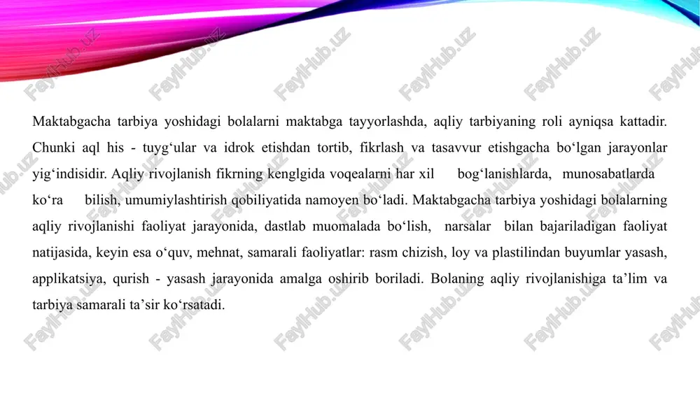 qildi. bu o‘tkazilgan ishlar ta’limning tarbiyaviy ishdan farqini aniq belgilab berdi. e’tiboringiz uchun rahmat image2.png image3.jpeg image4.jpeg image5.emf image6.emf image1.png /docprops/thumbnail.jpeg