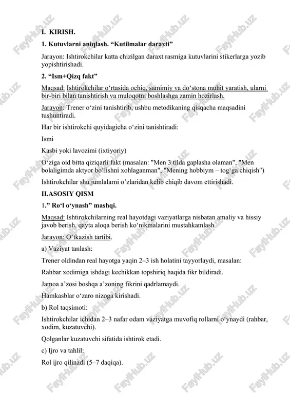 qayta aloqa olish ko‘nikmalarini shakillantirish uchun mo‘ljallangan mashqlar - Page 4