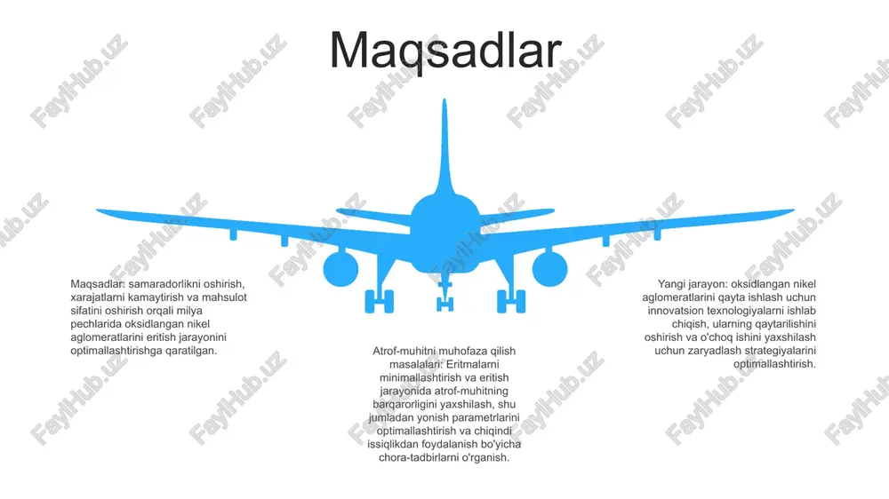 arishlar, cüruf-metall o'zaro ta'sirlari va aglomerat parchalanish mexanizmlarini ochish. mikrostrukturaviy tahlil asosida eritish jarayoni parametrlarini optimallashtirish: aglomerat barqarorligi va metallning tiklanishini oshirish uchun mikrostruktura xususiyatlari va jarayon sharoitlari o'rtasidagi bog'liqlikni o'rnatish. 06 05 04 03 02 termodinamika 01 02 nikel rudalarini eritish termodinamiği nikel rudasi eritilgan nikel ishlab chiqarish uchun shaftli pechda eritiladi. bu jarayonning termodinamikasi murakkab, ammo ularni quyidagicha umumlashtirish mumkin. oksid nikel aglomeratlari oksid nikel aglomeratlari ko'pincha milya pechlarida ishlatiladigan nikel rudalarining bir turidir. ushbu aglomeratlar nikel oksidini birlashtiruvchi material bilan aralashtirish va keyin aralashmani qattiq massa hosil bo'lguncha qizdirish yo'li bilan tayyorlanadi. 03 shaft pechini eritishval o'choqli eritish - rudani vertikal o'choqda eritish jarayoni. ruda pechning yuqori qismiga quyiladi va issiq havo pastki qismiga puflanadi. issiq havo rudaning erishiga olib keladi, eritilgan metall va shlaklar o'choqdan oqib chiqadi. reaktsiya kinetikasi reaktsiya kinetikasi: elektr pechida oksidlangan nikel aglomeratlarini eritish jarayonida kimyoviy reaktsiyalar tezligini o'rganish. oksidlangan nikel aglomeratlari: eritish …