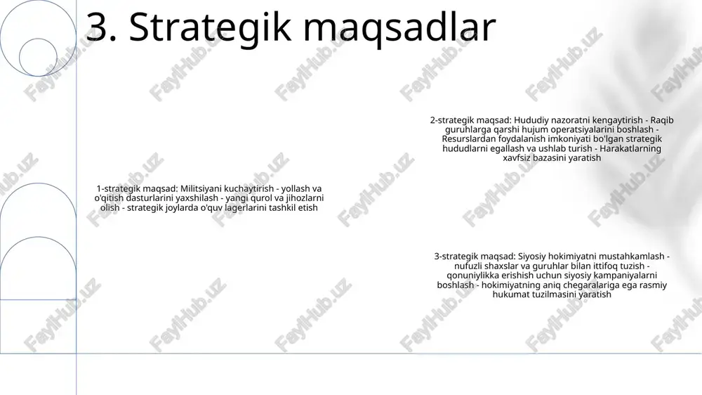 h va xavflarni samarali ravishda kamaytirish imkonini beradi. 9. favqulodda vaziyatlarni rejalashtirish aniq kanallar: muvofiqlashtirish va tushunishni kuchaytirish uchun tashkilotning barcha darajalari o'rtasida ochiq va tez-tez aloqa kanallarini ta'minlang. muntazam ro'yxatdan o'tish: jamoalarni xabardor qilish, yuzaga kelishi mumkin bo'lgan to'siqlarni aniqlash va kerakli tuzatishlarni kiritish uchun muntazam uchrashuvlar, yangilanishlar va ro'yxatdan o'tishlarni tashkil qiling. faol tinglash va fikr-mulohazalar: faol tinglashni rag'batlantiring va har bir kishining nuqtai nazari va tashvishlari tinglanishi va ko'rib chiqilishini ta'minlash uchun muntazam ravishda fikr-mulohazalar uchun imkoniyatlar yarating. 10. aloqa va moslashtirish e'tiboringiz uchun rahmat @taqdimot_robot image1.png /docprops/thumbnail.jpeg