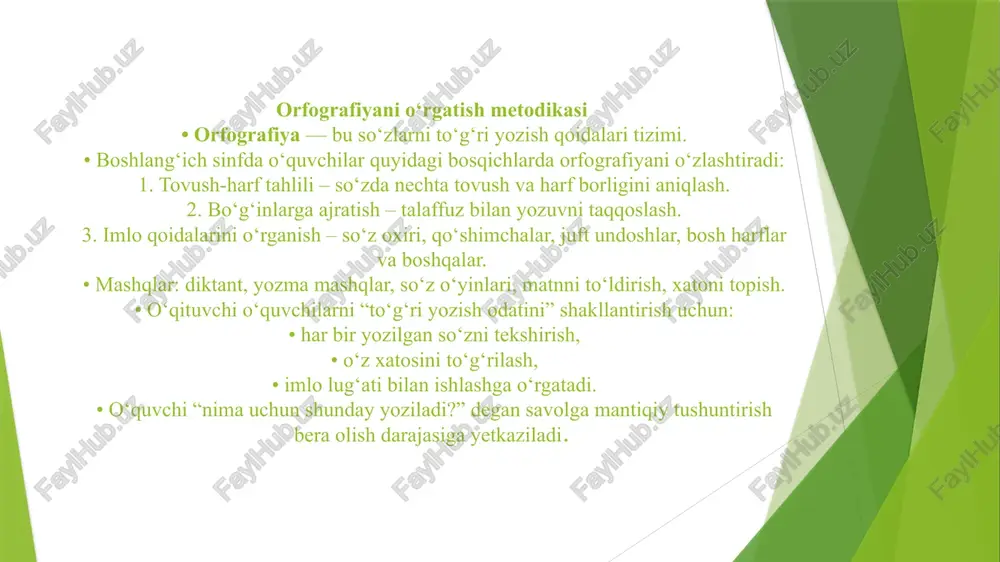 boshlang'ich sinflarda punktuasiya elementlari va orfografiyani o'rganish metodikasi. - Page 4