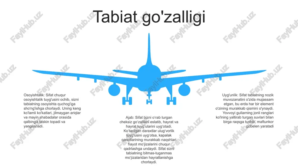 larni taqdim etadi. toza havo va suv, unumdor tuproq va changlanish ekotizimlarning o'zaro bog'liqligiga tayanadi. ushbu murakkab munosabatlarni saqlab qolish sayyoramizning uzoq muddatli salomatligi uchun juda muhimdir. tabiatning inson salomatligidagi roli ruhiy salomatlik: tabiatga ta'sir qilish stress, tashvish va depressiyani kamaytirishi ko'rsatilgan. bu dam olishga yordam beradi, kayfiyatni yaxshilaydi va kognitiv funktsiyani yaxshilaydi. ijtimoiy manfaatlar: tabiat ijtimoiy o'zaro ta'sirni rivojlantirishi va jamiyat tuyg'usini ta'minlashi mumkin. u umumiy tajribalar uchun joylar yaratadi, bog'lanishni rag'batlantiradi va ijtimoiy tarmoqlarni mustahkamlaydi. jismoniy foydalar: tabiat yurak-qon tomir sog'lig'ini yaxshilash, suyaklar va mushaklarni mustahkamlash va surunkali kasalliklar xavfini kamaytirishi mumkin bo'lgan yurish, yugurish va velosipedda yurish kabi jismoniy faoliyat uchun imkoniyatlar yaratadi. tabiatning ekologik xizmatlari ekotizimni qo'llab-quvvatlash: sifat suv oqimini tartibga solish, eroziyadan himoya qilish va biologik xilma-xillikni qo'llab-quvvatlash orqali muhim ekotizim xizmatlarini taqdim etadi. uglerodni saqlash: sifat atmosferadan sezilarli miqdorda karbonat angidridni o'zlashtiradi va saqlaydi, bu esa iqlim o'zgarishini yumshatishga hissa qo'shadi. dam olish va …