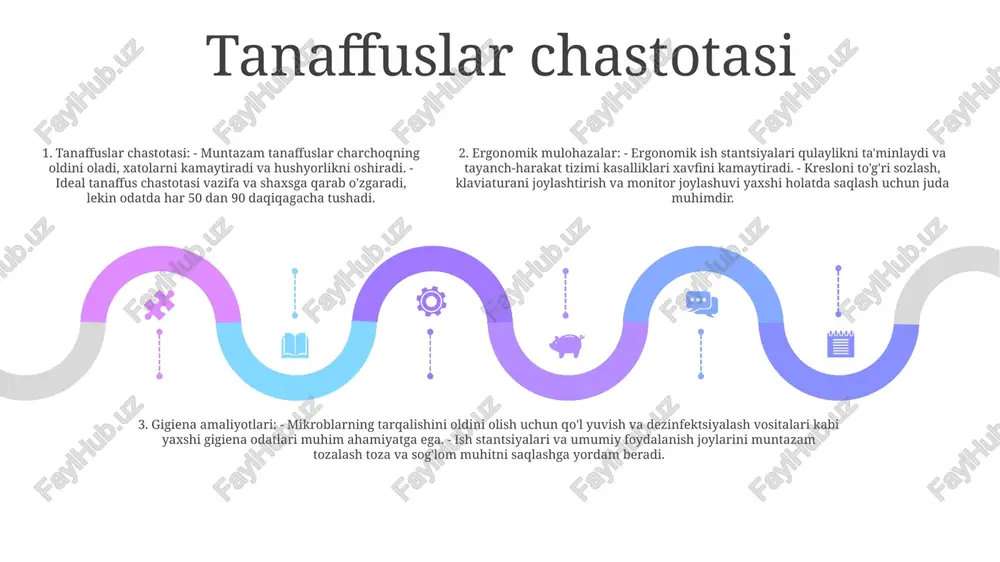 skunalar va materiallar add text add text add text add text add text add text shaxsiy himoya vositalari: - himoya ko'zoynagi - to'siqni xalat - yuz qalqoni - qo'lqop - niqob materiallar: - bir marta ishlatiladigan qo'lqoplar - jarrohlik niqobi - steril doka - antiseptik eritma - steril paxta sharlari uskunalar:- dental oyna-explorer-skaler-kyuret-cilalash cho'tkasi xavf-xatarni baholash 01 02 03 ta'rif: xatarlarni baholash - bu potentsial xavflarni aniqlash, tahlil qilish va baholash va ular bilan bog'liq xavflarni baholashning tizimli jarayoni. maqsad: xatarlarni baholash potentsial xavflarni aniqlash va ularning jiddiyligi va yuzaga kelish ehtimolini baholash orqali zararning oldini olish, sog'liqni saqlash va ish joyida xavfsizlikni ta'minlashga qaratilgan. afzalliklari: xatarlarni samarali baholash tashkilotlarga yordam beradi: - jiddiylik va ehtimollik asosida xavflarni birinchi o'ringa qo'yish - tegishli nazorat choralarini ishlab chiqish va amalga oshirish - qarorlar qabul qilish va resurslarni taqsimlashni yaxshilash - xavfsizlik qoidalari va standartlariga rioya qilish sales 1st qtr 2nd qtr …