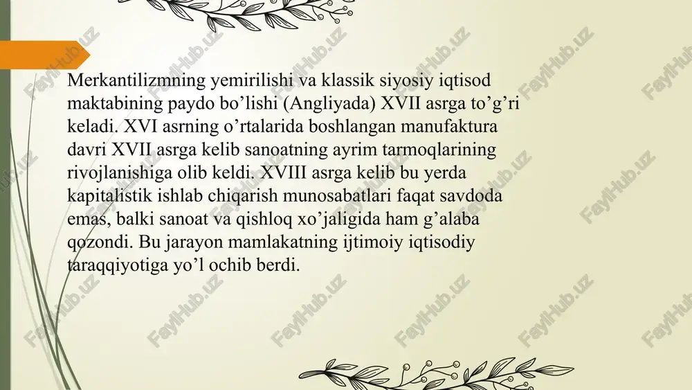 g mehnat nazariyasining birinchi muallifi deb tan olinishiga sabab bo’ldi. umuman olganda, qiymatning mehnat nazariyasi klassik iqtisodiy maktabning asosiy belgilaridan biri hisoblanadi. u.pettining daromadlar nazariyasi u.petti ishchining daromadi sifatidagi ish haqini mehnatning bahosi deb hisobladi va uning darajasini ishchining yashashi uchun zarur bo’lgan vositalar minimumi bilan ifodaladi. u.petti, har bir ishchi «yashash, mehnat qilish va ko’payishi uchun» kerakli narsani olsa bas, degan xulosaga keldi. masalan, u.pettidan keyin, d.rikardo va t.maltus ish haqini ishchi mehnatining bahosi sifatida tavsiflab, uni ishchining va uning oilasining yashashi uchun zarur bo’lgan vositalar minimumi bilan bog’lab tushuntirganlar. tadbirkorlar va yer egalari daromadlari u.petti o’zi umumlashtirgan tushuncha – “renta” sifatida tavsiflanadi. u, masalan, dehqonchilikda yaratilgan mahsulot qiymati bilan uni ishlab chiqarishga ketgan xarajatlar o’rtasidagi farqni renta deb atagan (ya’ni tuproq unumdorligiga bog’liq bo’lgan renta). shu bilan birga, uning yer bahosini aniqlashdan kelib chiqadigan ssuda kapitali bilan yerdan olinadigan yillik renta o’rtasidagi o’zaro bog’liqlik g’oyasi iqtisodiy fikrlarning rivojlanishida …