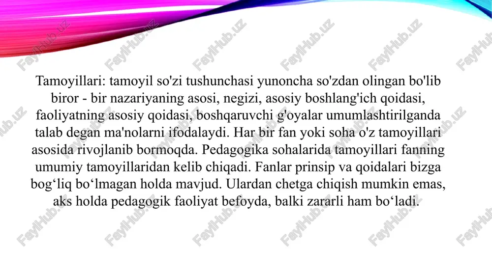 siya qilgan bo'lar edim . kreativ pedagogika fanini har bir o'qituvchi-yu pedagoglar hamda talabalar o'qib o'rganishlarini. kreativ pedagogika fanini o'rganishingizda avvalo kreativ fikrlashingiz rivojlanib boradi, ijodiy fikrlashlaringiz ham tobora ortib boradi. masalan sinf xonasida yoki o'quv jarayonida bir muammo yuzaga keldi, shu muammoni osonlikcha bartaraf etish uchun ham kreativ pedagogika fanini o'rganish juda ham foydali bo'ladi. foydalanilgan adabiyotlar va axborot manbalari: kreativ pedagogika- pedagogikaga yangicha yondashuv. ruzimatova.b.s., yulchiyev i.i kreativlik kasbiy kompetentligi va kreativlik. n.m quchqorova. kreativ fikrlash "innovatsion rivojlanish nashriyot- matbaa uyi" toshkent 2021 kreativ fikrlash i. s. xotamov. m.k olimov. g.r . madrahimova. i.s foziljonov. pedagogik kasbiy kompetentlik va kreativlik. n. oripova. pedagogik kompetentlik va kreativlik asoslari. d. eshmurotova. n. misirova e’tiboringiz uchun rahmat image2.png image3.jpeg image4.jpeg image1.png /docprops/thumbnail.jpeg