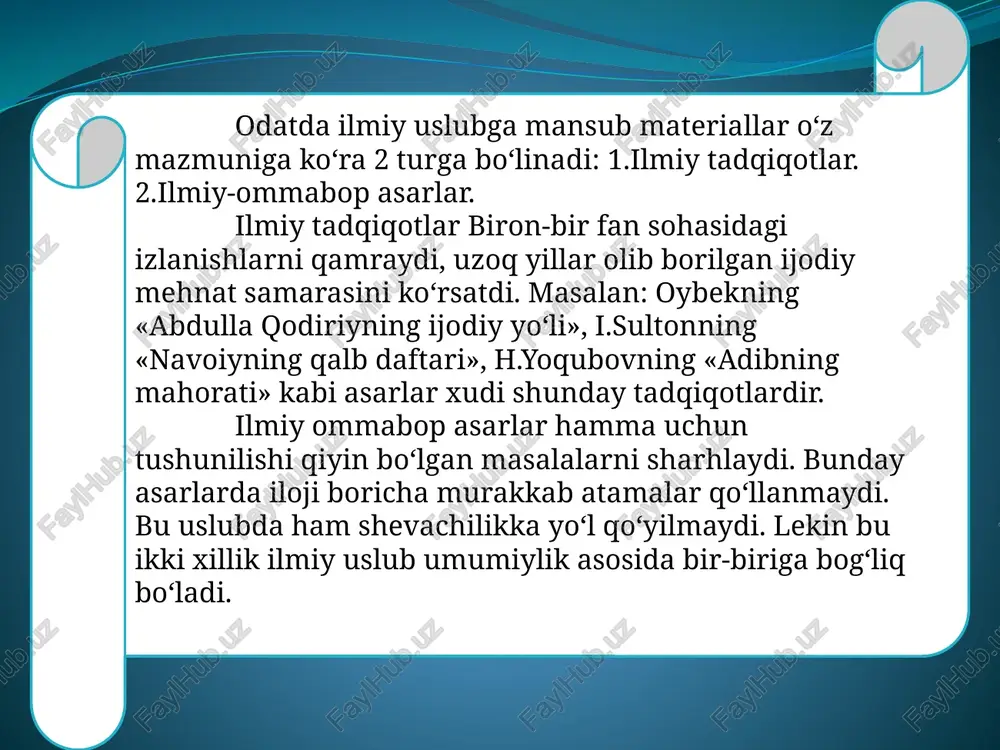 sbatan muallifning o‘z nuqtai nazarini bildirishi orqali mazkur voqyelikning jamiyatga nisbatan foydali yoki zararli ekanligi holatlarini ifodalaydi. maqola - publitsistik janr. maqolada ijtimoiy hayot hodisalari chuqur tahlil qilinib, nazariy va ommaviy jihatdan umumlashtiriladi, davlat siyosati, iqtisodiyot. texnika, fan va madaniyatda erishilgan yutuqlar, ilg‘or isn tajribalari ornmalashtiriladi, xalq xo'jaligidagi nuqsonlar tanqid qilinadi. matbuotda bosh maqola, nazariy va targ‘ibot maqola, muammoli maqola keng qomlanadi. bosh maqola (yoki tahririyat tomonidan yoziladigan maqola) tahririyatning eng mas'uliyatli maqolasi bo‘lib, unda ichki va xalqaro hayotga doir muhim masalalami o‘quvchiiar ommasiga yetkazish vazifasi qo‘yiladi. bunday maqola muayyan masala yuzasidan yo‘l-yo‘riq ko‘rsatishi, mavjud kamchiliklami ochib tashlashi, har bir ishning asosiy haqiqiy yo‘lini belgilab berishi lozim. prezident farmonlari, oliy majlis qonunlari, vazirlar mahkamasi tomonidan qabul qilinadigan davlat va hukamat hujjatlari, qarorlari, qonunlari davrning dolzarb masalalari bosh maqolada ochib beriladi. nazariy maqola va targ'ibot maqolaning asosiy vazifasi mustaqillik, milliy g‘oya, istiqlol mafkurasining asoslari va prinsiplarini, ilmiy maqolaning vazifasi fan, madaniyat, …