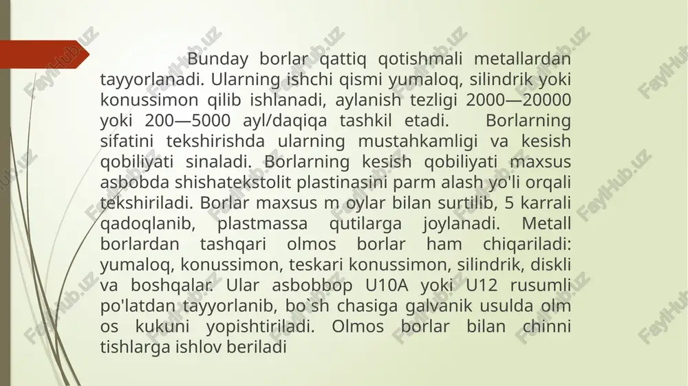 lombalash ashyoiari. vaqtincha plomba qo'yish uchun sun’iy dentin ishlatiladi. doimiy plomba uchun sement ishlatiladi, uning uch xili bor. segment kukuni solingan har bir flakon bilan birga suyuqlik solingan flakon ham beriladi. ikkala flakon ham karton qutichaga solingan bo'ladi. fos/at-sement. kukun tarkibida asosan giltuproq aralashgan rux oksid bo'ladi. suyuqlik fosfat kislotadan iborat. kukunning 225 og‘irligi 50 g, suyuqlikning og'irligi 30 g. fosfat-sement 3 xil rangda chiqariladi. silikat-sement. kukun tarkibida asosan qumtuproq bo'ladi. silikat-sement shishasimon bo'lgani tufayli oldidagi tishlarga plomba qo'yish uchun ishlatiladi. silikat-sement 6 xil rangda chiqariladi. vaqtincha plomba qo'yish uchun sun’iy dentin ishlatiladi. doimiy plomba uchun sement ishlatiladi, uning uch xili bor. sement kukuni solingan har bir flakon bilan biiga suyuqlik solingan flakon ham beriladi. ikkala flakon ham karton qutichaga solingan bo'ladi. fos/at-sement. kukun tarkibida asosan giltuproq aralashgan rux oksid bo'ladi. suyuqlik fosfat kislotadan iborat. kukunning 225 og‘irligi 50 g, suyuqlikning og'irligi 30 g. fosfat-sement 3 xil rangda chiqariladi. silikat-sement. …
