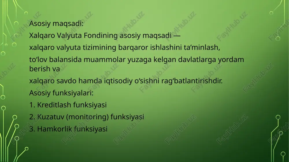xalqaro moliya institutlari maqsadi va funksiyalari - Page 4