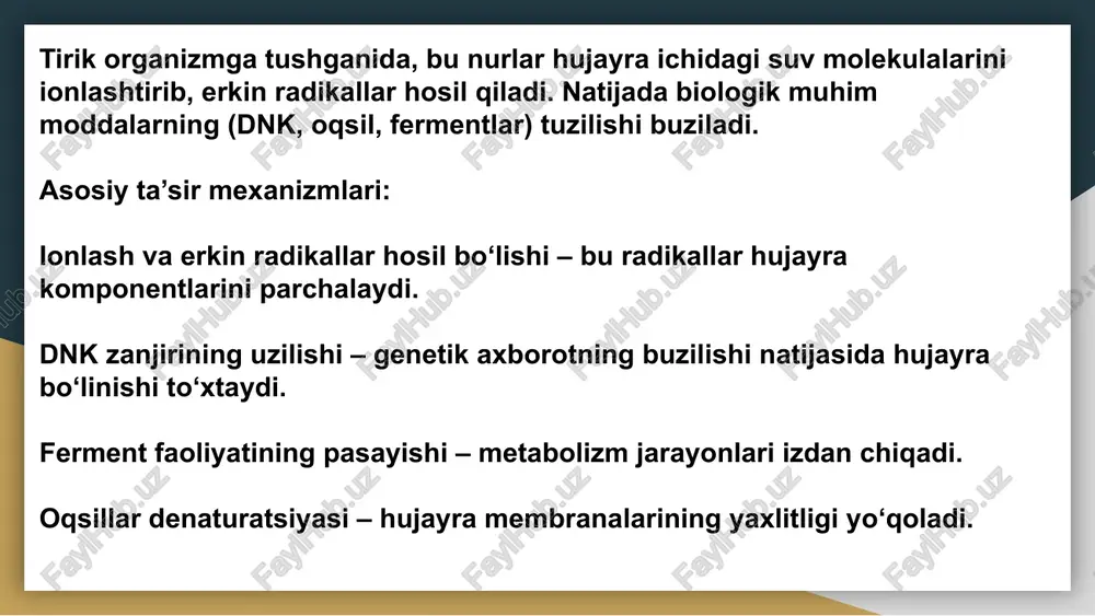 organizmni to'la nurlanishdan keyingi tiklanish - Page 4