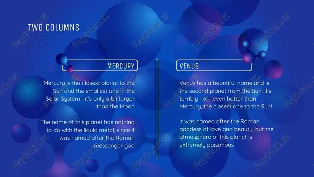 % 50% jupiter mars venus saturn mercury is the closest planet to the sun neptune is the farthest planet from the sun mercury is the closest planet to the sun and the smallest one in the solar system—it’s only a bit larger than the moon. the planet’s name has nothing to do with the liquid metal conclusions youremail@freepik.com +91 620 421 838 yourcompany.com thanks please keep this slide for attribution. do you have questions? credits: this presentation template was created by slidesgo, including icons by flaticon, and infographics & images by freepik. alternative resources resources did you like the resources on this template? get them for free at our other websites. vector: molecules background with modern frame alchemy set instructions for use in order to use this template, you must credit slidesgo by keeping the thanks slide. you are allowed to: - modify this template. - use it for both …