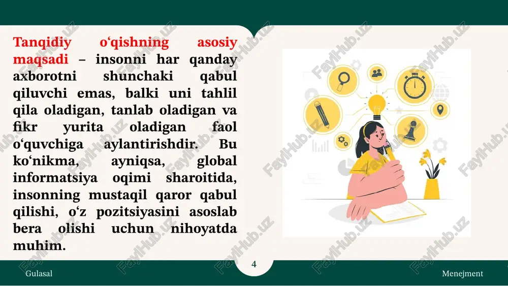 tanqidiy o’qish va samarali amalga oshirish omillari - Page 4