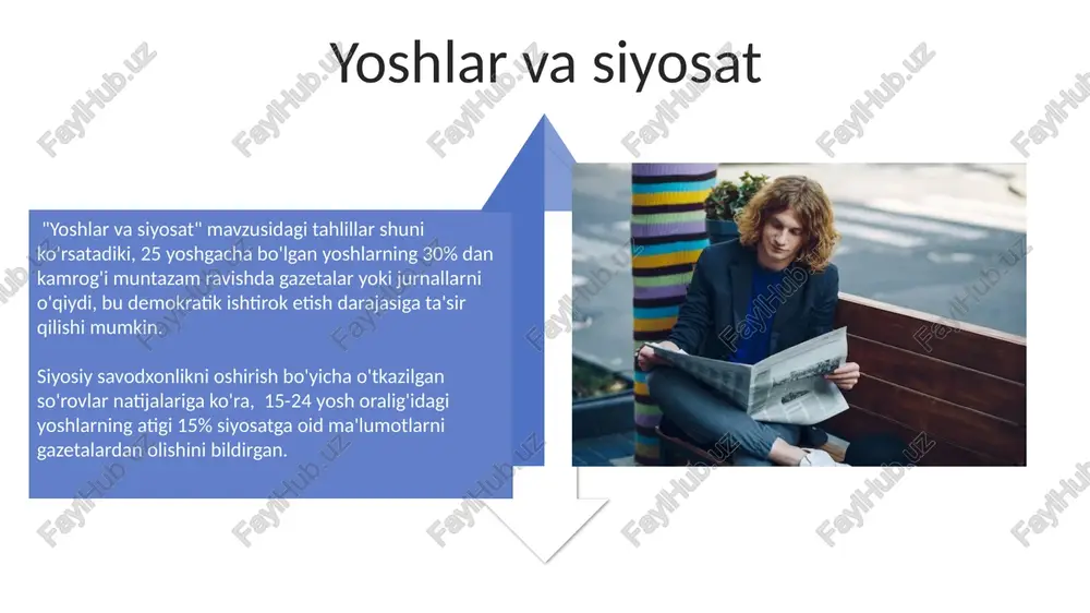 yetishmayapti. yoshlar o'rtasida milliy qadriyatlarni o'rganishga qiziqishni oshirish maqsadida interaktiv o'quv dasturlari va onlayn platformalar sonini 10 barobarga oshirish zarur. raqamli dunyoda an’anaviy ommaviy axborot vositalari an'anaviy ommaviy axborot vositalarining 30% dan ortig'i, yosh avlod uchun o'qish madaniyatini rivojlantirishga, matnni tushunish va tahlil qilish ko'nikmalarini oshirishga hissa qo'shadi. raqamli dunyoda gazetalar va jurnallar, taxminan 15-25% yoshlar orasida, chuqurroq tahlil va ishonchli manba sifatida qoladi, internetdagi noto'g'ri ma'lumotlarning ko'pligi sababli. muammoli mavzular va jamoatchilik fikri onlayn platformalarga qaraganda, gazetalar va jurnallar manbalarining tekshirilishi va faktlardan foydalanish bo'yicha yuqoriroq standartlarga ega bo'lib, yosh avlod uchun ob'ektiv jamoatchilik fikrini shakllantirishda muhim ahamiyat kasb etadi. yoshlar orasida o'tkazilgan so'rovnomalar shuni ko'rsatdiki, 30% dan ortiq ishtirokchilar muammoli mavzularni chuqurroq tahlil qilish uchun bosma nashrlarga murojaat qilishini ta'kidlashgan. bu raqamli manbalardan farqli ravishda ishonchlilik darajasini aks ettiradi. iqtisodiy jihatlari va biznes modeli qog'oz narxining oshishi va chop etish xarajatlarining ortishi nashriyotlarning marjasini 10% gacha pasaytirib, biznes …