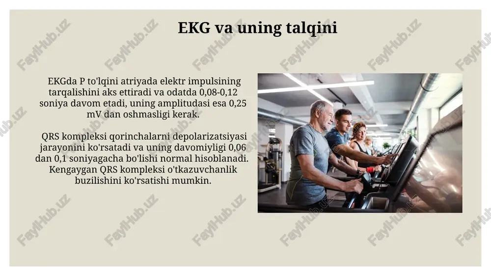 a amalga oshiriladi va taxminan 60-90 minut vaqtni oladi, aniqligi 95% dan yuqori. yurak-qon tomir tizimining umumiy ko'rinishi inson yuragi daqiqada o'rtacha 72 marta uradi va bir sutkada taxminan 100,000 marta qisqaradi, bu esa qonni butun tanaga pompalashni ta'minlaydi. yurak-qon tomir tizimi 60,000 kilometrdan ortiq qon tomirlaridan, kapillyarlardan va limfa tomirlaridan tashkil topgan bo'lib, butun organizm bo'ylab qon aylanishini ta'minlaydi. qon quyqalari va tromboz qon quyqalarining hosil boʻlish xavfini kamaytirish uchun sogʻlom turmush tarzi, jumladan, muntazam jismoniy mashqlar va toʻgʻri ovqatlanish, muhim ahamiyatga ega. qon quyqalari (tromblar) yurak-qon tomir kasalliklarining asosiy sabablaridan biri boʻlib, ularning 90% dan ortigʻi ateroskleroz bilan bogʻliq. e'tiboringiz uchun rahmat @taqdimot_robot image3.jpg image4.jpg image5.jpg image6.jpg image7.jpg image8.jpg image9.jpg image10.jpg image11.jpg image12.jpg image13.jpg image14.jpg image15.jpg image16.jpg image17.jpg image18.jpg image19.jpg