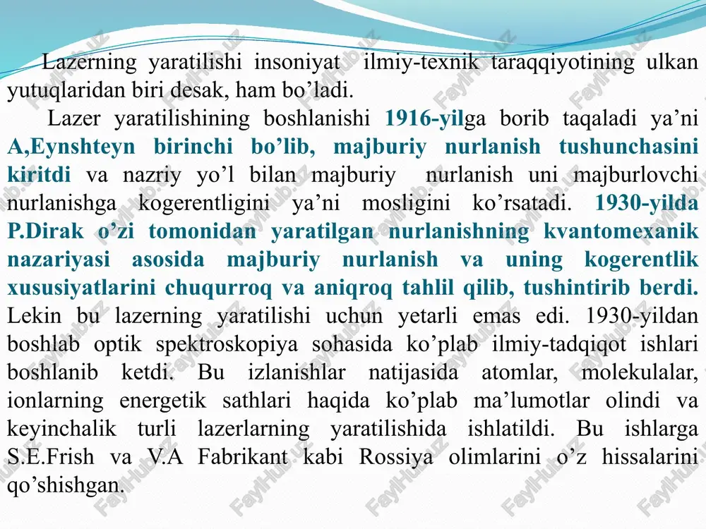 lazerning yaratilish tarixi va bosqichlari - Page 4