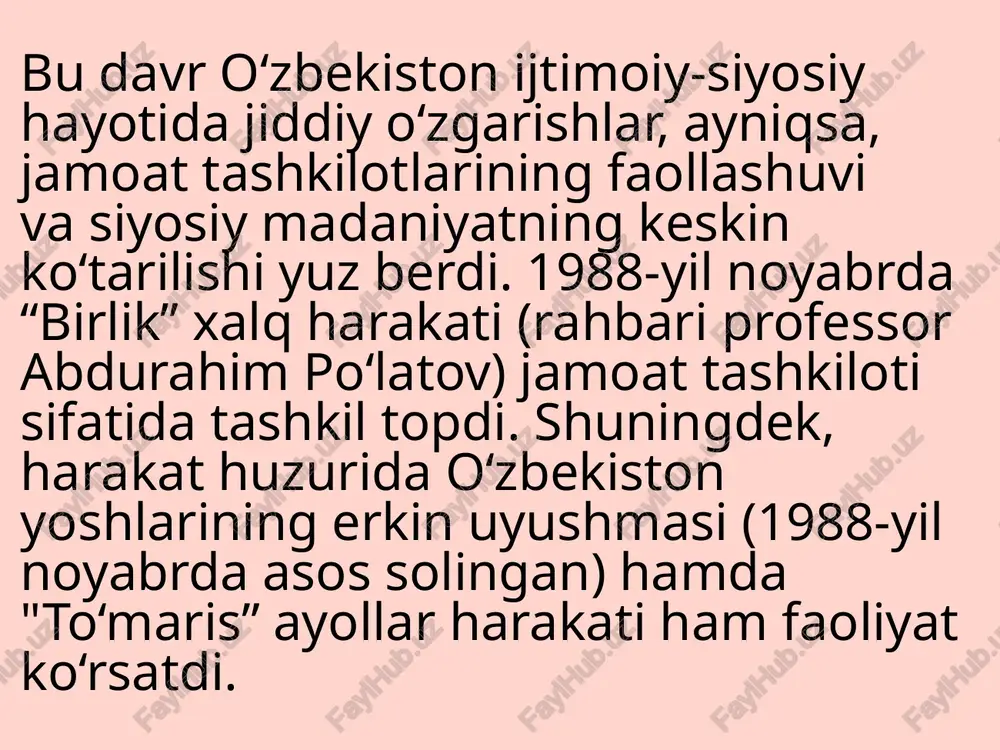 o'zbekiston mustaqillikka erishish ostonasida - Page 4