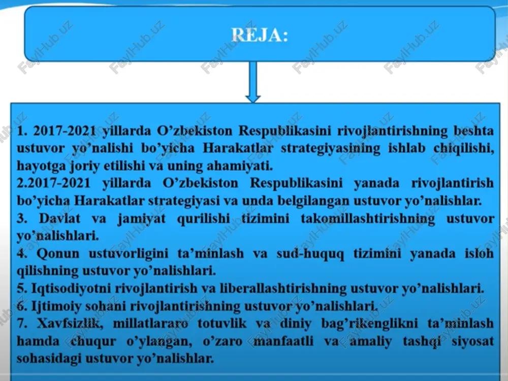 hkent shahar hokimliklari madaniyat va sport ishlari vazirligi, xalq ta'limi vazirligi, «sog'lom avlod uchun» fondi, bolalar sportini rivojlantirish jamg'armasi, xotin-qizlar qo'mitasi, «kamolot» yoih, toshkent shahar hokimligi 213- band 226-band ijtimoiy sohani rivojlantirishiv 4.4. ta'lim va fan sohasini rivojlantirish maktabgacha ta'lim muassasalarining 106 tasini rekonstruktsiya qilish va 195 tasini kapital ta'mirlash, shuningdek, ularni mebel va boshqa inventarlar bilan ta'minlash. respublikadagi 367 ta umumta'lim maktabining moddiy-texnika bazasini mustahkamlash, jumladan: 9 ta yangi maktab qurish; 268 ta maktabni rekonstruktsiya qilish; 90 ta maktabni kapital ta'mirlash; maktablarni mebel, o'quv- laboratoriya jihozlari va boshqa inventarlar bilan ta'minlash. umumiy o'rta ta'lim muassasalaridagi o'quv sinflari va guruhlaridagi o'quvchilarning sonini optimallashtirish bo'yicha kompleks chora-tadbirlarni amalga oshirish. «qoraqalpog'iston respublikasi vazirlar kengashi,viloyatlar va toshkent shahar hokimliklari,xalq ta'limi vazirligi,moliya vazirligi,iqtisodiyot vazirligi, davarxitektqurilish qoraqalpog'iston respublikasi vazirlar kengashi, viloyatlar va toshkent shahar hokimliklari, xalq ta'limi vazirligi, moliya vazirligi, iqtisodiyot vazirligi, davarxitektqurilish qoraqalpog'iston respublikasi vazirlar kengash, viloyatlar va toshkent shahar hokimliklari, xalq ta'limi vazirligi, …