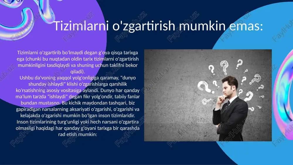 fikrlashning qanday afzalliklari bor? nima uchun tanqidiy fikrlash biz uchun muhim? 1. karyeradagi muvaffaqiyat kaliti tanqidiy fikrlash ko'plab martaba yo'llari uchun juda muhimdir. nafaqat olimlar, balki huquqshunoslar, shifokorlar, muxbirlar, muhandislar, buxgalterlar va tahlilchilar (boshqalar qatorida) o‘z pozitsiyalarida tanqidiy fikrlashni qo‘llashlari kerak. darhaqiqat, jahon iqtisodiy forumiga ko'ra, tanqidiy fikrlash ishchi kuchida bo'lishi kerak bo'lgan eng kerakli ko'nikmalardan biridir, chunki u ma'lumotni tahlil qilish, o'ylashdan tashqarida fikr yuritish, muammolarni innovatsion echimlar bilan hal qilish va tizimli rejalashtirishga yordam beradi. 2. yaxshiroq qaror qabul qilish bunga shubha yo'q - tanqidiy fikrlovchilar eng yaxshi tanlovni qiladilar. tanqidiy fikrlash bizga kundalik muammolarni yordam jarayoni beradi va ko'pincha hatto ongsiz ravishda hal qilishda bu fikrlash amalga oshiriladi. bu bizga mustaqil fikrlash va his- tuyg'ularimizga ishonishimizga yordam beradi. 3. sizni yanada baxtli qila oladi! bu ko'pincha e'tibordan chetda qolsa-da, o'zingiz bilan aloqada bo'lish va nima uchun o'ylayotganingizni chuqur anglash sizni haqiqatan ham baxtli qilishi mumkin. tanqidiy fikrlash …