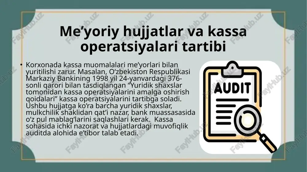 kassa va kassa muomalalar auditi - Page 4