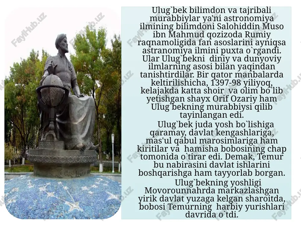 mirzo ulug‘bek – davlat arbobi va buyuk olim - Page 4