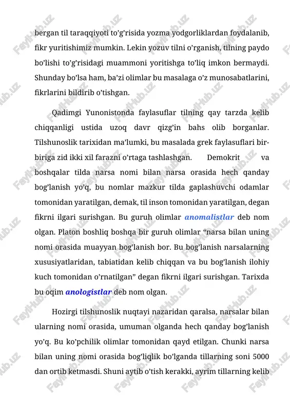 zlar tarixi taqlid soʻzlar - maʼno va shakliy xususiyatlariga koʻra, alohida guruhni tashkil qiluvchi, kishilar, hayvonlar va boshqa jonli, jonsiz narsalarning tovushini, harakat-holat obrazini taqlidan ifodalovchi soʻzlar. o’zbek tilshunosligida esa bu masala 60-yillargacha alohida tadqiqot obyekti sifatida o’rganilgan emas. o’sha paytgacha o’zbek tili bo’yicha yozilgan grammatikalarda va qo’llanmalarda taqlidiy so’zlarga juda kam o’rin berilgan va ularning ko’pchiligida taqlidiy so’zlar undov so’zlarning ajralmas qismi sifatida ko’rsatilar edi. o’tgan asrning ikkinchi yarmidan boshlab taqlidiy so’zlar masalasi olimlarimiz e’tiborini o’ziga tortdi. ular mavzu ustida ma’lum darajada kuzatishlar olib borib, u yoki bu holatdagi o’z fikrlarini o’rtaga tashladilar. jumladan, a.n.kononov «o’zbek tili grammatikasi»13 asarida taqlidiy so’zlarni undovlarning bir ko’rinishi deb ko’rsatsa, 1956-yili nashr qilingan «hozirgi turk adabiy tilining grammatikasi»14 asarida ularni alohida so’z turkumi qilib ajratadi. demak, a.n.kononov oldingi asarlarida tasviriy so’zlarni undovlarning bir turi sifatida ko’rsatsa ham, 1956-yili ularni mustaqil so’z turkumi qilib ajratish kerak, degan xulosaga keladi va «hozirgi o’zbek adabiy tili …
