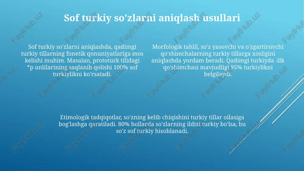 orxon yozuvlarida sof turkiy so'zlarni aniqlash usullari - Page 4