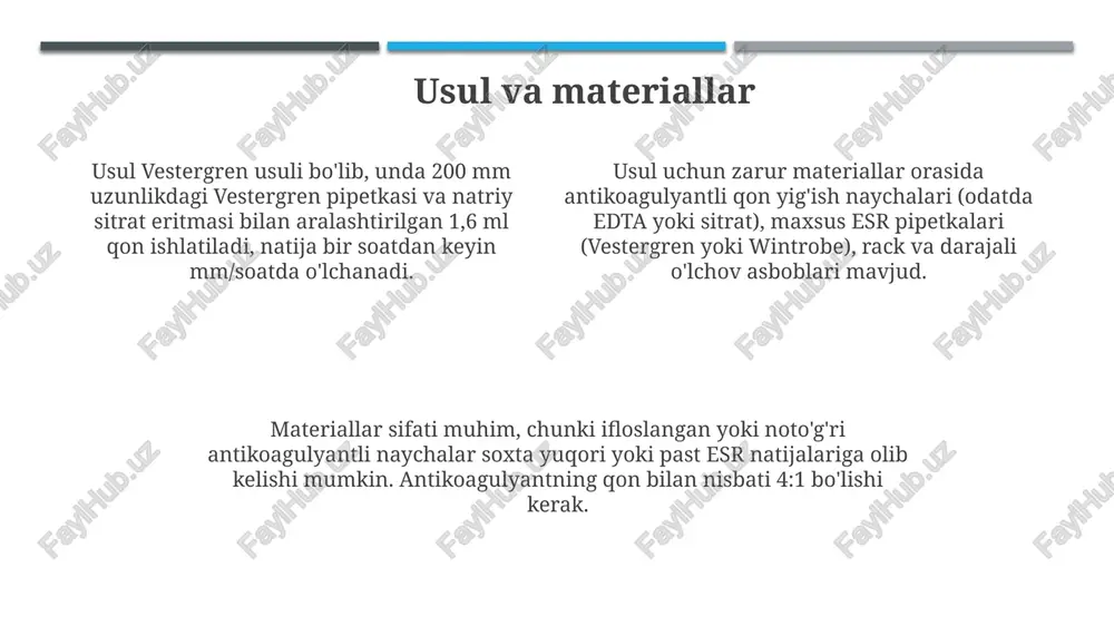 eritrotsitlarning cho'kish tezligini aniqlash - Page 4