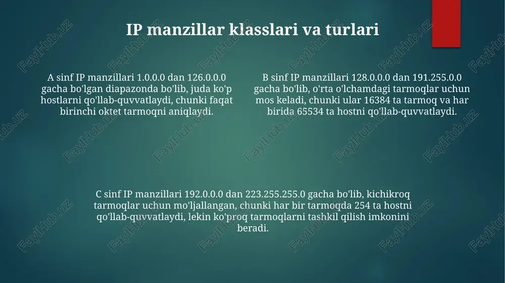 ip manzillashtizimivasubnetlashprinsplari - Page 4