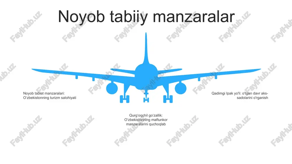 t va politsiya kuchli ishtirok etadi. biroq, har doim tunda izolyatsiya qilingan joylardan qochish va atrofingizdan xabardor bo'lish kabi ehtiyot choralarini ko'rish tavsiya etiladi. xavfsizlik: o‘zbekiston hukumati xavfsizlikka jiddiy yondashadi va sayyohlarni himoya qilish bo‘yicha qator chora-tadbirlarni amalga oshirdi. jumladan, aeroportlar va boshqa transport markazlarida xavfsizlikni kuchaytirish, shuningdek, sayyohlik hududlarida patrul xizmati kuchaytirilgan. favqulodda xizmatlar: favqulodda vaziyatlarda politsiya uchun 102, o't o'chirish bo'limi uchun 103 va tibbiy yordam uchun 104 raqamini tering. bundan tashqari, ingliz tilida so'zlashadigan bir qator favqulodda xizmatlar xodimlari mavjud. 06 05 04 03 02 barqaror turizm amaliyotlari 01 02 1. atrof-muhitga ta'sirni minimallashtirish: barqaror turizm amaliyotlari energiya sarfini kamaytirish, suvni tejash va chiqindilarni boshqarishni rag'batlantirish kabi ekologik toza amaliyotlarni qo'llash orqali atrof-muhitga salbiy ta'sirni minimallashtirishga qaratilgan. 2. madaniy merosni muhofaza qilish: turizm faoliyati mahalliy hamjamiyatlarni jalb qilish, madaniy tushunishni rag'batlantirish va tarixiy va madaniy ob'ektlarni himoya qilish orqali mahalliy madaniy merosni hurmat qilishi va saqlashi kerak. …