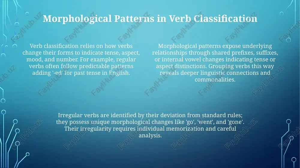 verb morphology and classification - Page 4