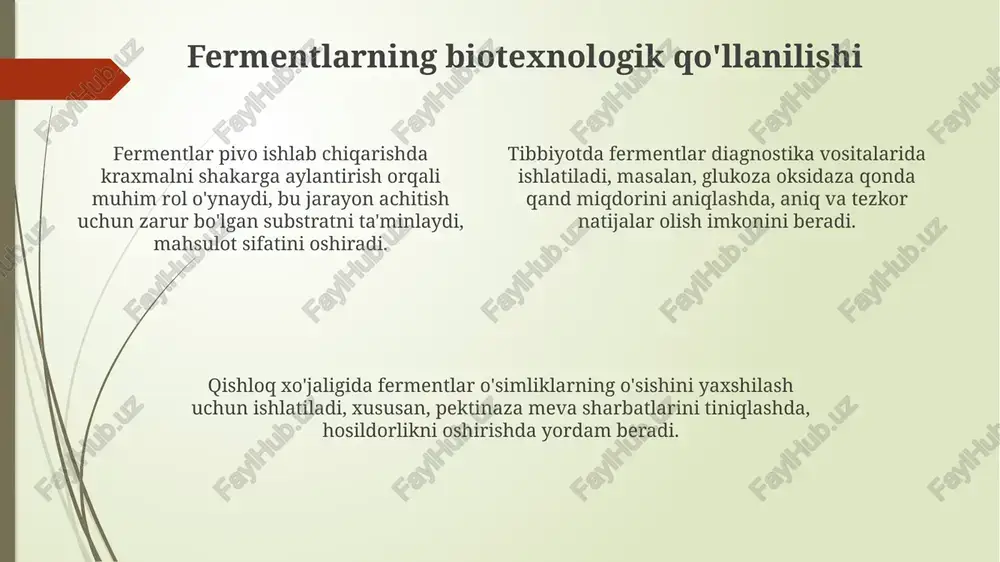 zamonaviy biotexnologiyada fermentlarning o'rni - Page 4