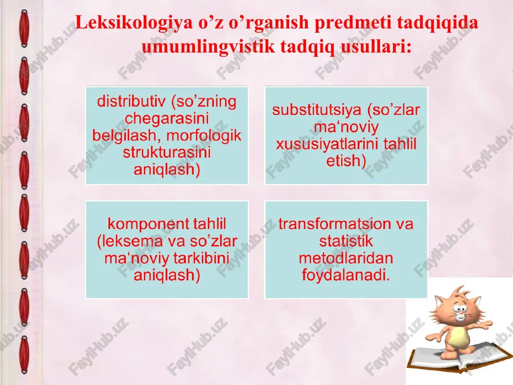 . tilshunoslar arastu davridan boshlab leksemaga ta‘rif berish ustida bosh qotirib kelmoqdalar. ularning ishlarida unga bugungi kunda yuzlab ta‘riflar berilganligi ta‘kidlanadi va ularda ta‘riflarning asosiylari batafsil sharhlanadi. ularning barchasi so’zning alohida-alohida qirralariga berilgan ta‘riflar bo’lib, leksemaning barcha jihatlarini qamrab olishga qodir emas. zero, bu ta‘riflarning barchasi leksemaning zohiriy alomatlariga tayanadilar. hatto, a.i. smirnitskiy tomonidan ilgari surilgan «tugal shakllanganlik» (tselnooformlennost) omili ham so’z (leksema)ning barqaror belgisi bo’la olmaydi- so’z chegarasini belgilab berish quvvatiga ega emas. chunki bu sifatni frazemalarning kattagina guruhida ham kuzatish mumkin. so’zga umumiy ta‘rif berish borasidagi mushkulotlar ba‘zan tilshunoslarning umuman so’zga ta‘rif berishdan voz kechishiga, har bir guruh yoki morfologik tipdagi tillarning so’zlarini alohida-alohida ta‘riflash lozimligi haqidagi g’oyalarni ilgari surishga ham olib kelmoqda. dialektikada hodisalarga mutlaq ta‘rif berish mumkin emasligi, ta‘rifda chekka hodisalar istisno sifatida qolishi haqidagi metodologik omillar mazkur qarash tarafdorlari fikriga ham loqayd qaramaslik lozimligini taqozo qiladi. bugungi kunda sintaksis bo’yicha tilshunoslik nazariyasida yaratilgan kesim haqidagi …