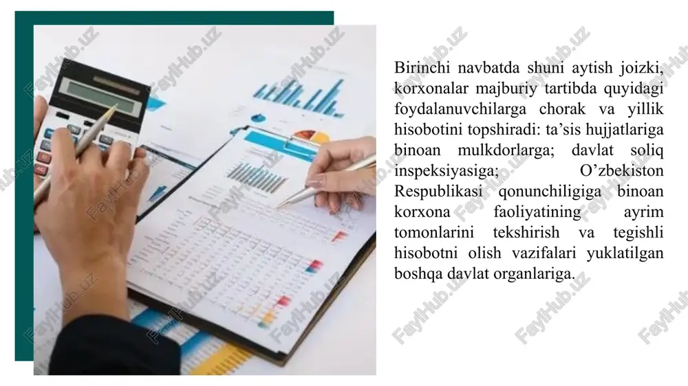 avariya natijasida va boshqa sabablarga ko’ra obyektlarni hisobdan chiqarilishi. 7 va 10- ustunlarda asosiy vositalarning turlari bo’yicha hisobot davri boshiga va oxiriga jamg’arilgan eskirish summasi aks ettiriladi. 8-ustunda asosiy vositalarni qo’shimcha baholash natijasida qo’shimcha hisoblangan amortizatsiya summasi ham qo’shilgan holda hisobot davrida barcha asosiy vositalar bo’yicha hisoblangan eskirish summasi aks ettiriladi. 9-ustunda tugatilgan, sotilgan va boshqa yo’llar bilan xo’jalik tasarrufidan chiqib ketgan asosiy vositalar eskirishi ko’rsatiladi. 11-ustunda asosiy vositalarning yil boshiga qolgan sof qoldiq qiymati aks ettirladi. bu summa 3- va 7- ustun summalari farqidan iborat. 12-ustunda asosiy vositalarning hisobot davri oxiriga qolgan sof qoldiq qiymati aks ettiriladi. bu summa 6- va 10-ustun summalari farqidan iborat. asosiy vositalarning jami summasidan ishlab chiqarish va noishlab chiqarish yo’nalishidagilarning harakati alohida ajratib ko’rsatiladi. ishlab chiqarish yo’nalishidagi asosiy vositalar tarkibiga sanoat, qurilish, qishloq xo’jaligi ishlab chiqarishi, savdo va umumiy ovqatlanish, qishloq xo’jaligi mahsulotlarini tayyorlash va boshqa moddiy ishlab chiqarish faoliyati sohasiga tegishli obyektlar kiradi. …