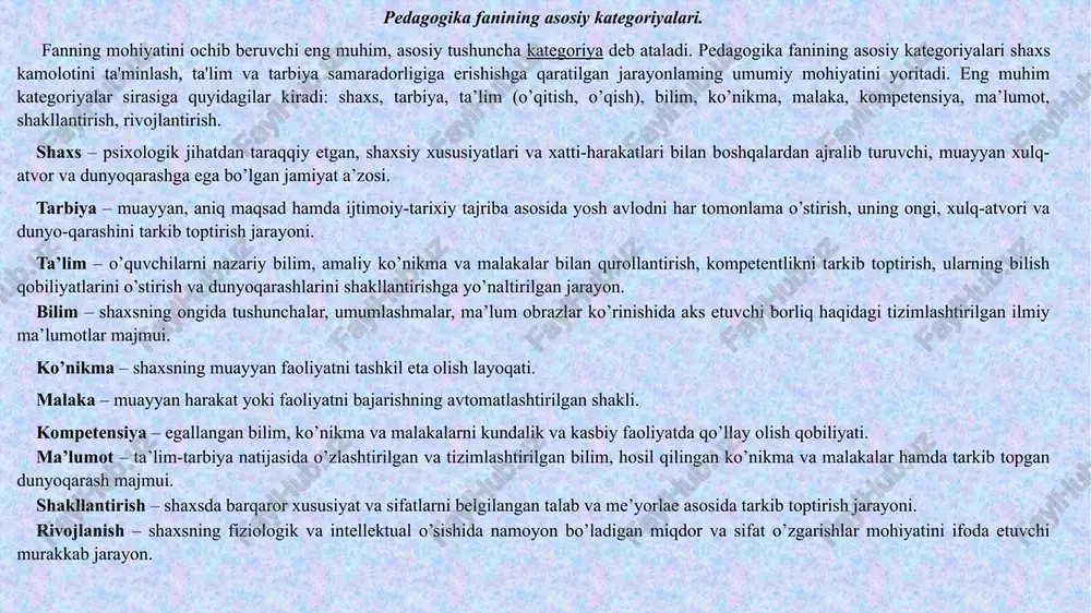 i, asosan ta'lim -tarbiya jarayoniga aloqador ilmiy faraz yoki amaliy ishlarning tadbiqiy jarayonlarini tekshirish, aniqlash maqsadida o'tkaziladi. pedagogik tajriba turlari tabiiy tajriba laboratoriya tajribasi tajriba ishi ilmiy-pedagogika tashkilotlarini tashkil qilish. ilmiy-pedagogika tadkikotlarining tarkibi, unga ilmiy izlanishlarning u yoki bu elementini kiritish bilan bog'lik ravishda har xil o'zgarishlarni boshdan kechirdi. ilmiy-pedagogik tadkikotlar tarkibini birmuncha umumlashgan ko'rinishda tasvirlash mumkin. ilmiy redagogika tadqiqotlarini tashkil qilishda ma’lumotlami yig’ish, xulosalarni jamlash, tadqiqot do’yicha miqdoriy tahlil o’rtacha miqdoriy raqamlarni aniqlash, ilmiy faraz,xulosalarning to’griligini ta’minlovchi ma'lumotlami yig'ish: (b u n in g uchun turli xil metodlar qo'llaniladi); ta’lim -tarbiya jarayoniga oid ishchi farazni ilgari surish, uni nazariy va amaliy jihatdan sinovdan o'tkazish maxsus metodikasini ishlab chiqarish va boshqalar muhim ahamiyat kasb etadi. e’tiboringiz uchun tashakkur image1.jpeg image2.png image3.jpeg image4.jpeg image5.png image6.jpeg image7.jpeg image8.jpeg image9.jpeg image10.jpeg /docprops/thumbnail.jpeg