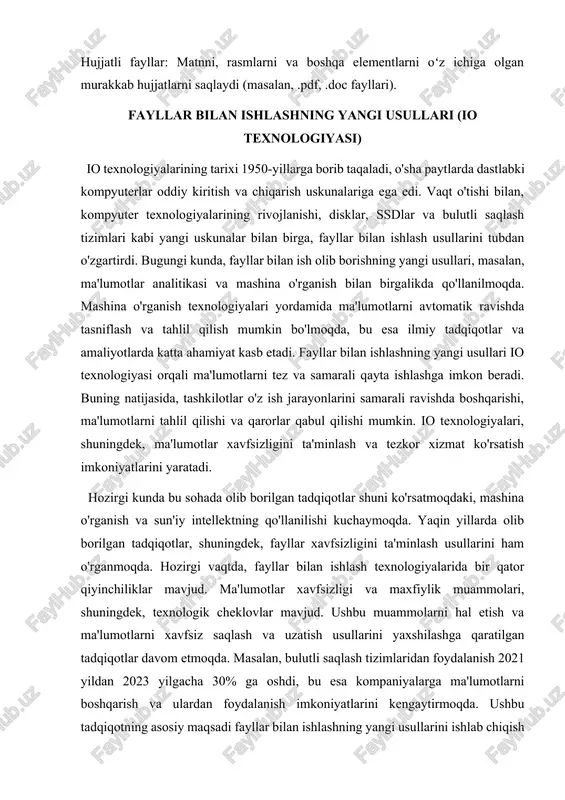 ini optimallashtirish, zamonaviy kompyuter tizimlarida ma'lumotlarni samarali saqlash, uzatish va qayta ishlash jarayonlarini yaxshilashga qaratilgan muhim bir jarayondir. katta ma'lumotlar (big data) tushunchasi, juda katta hajmdagi ma'lumotlar to'plamini anglatadi, bu ma'lumotlar turli manbalardan keladi va turli shakllarda bo'lishi mumkin. ushbu ma'lumotlarni samarali boshqarish va ularni tez va aniq qayta ishlash uchun io texnologiyalarini optimallashtirish zaruriyati tug'iladi. birinchidan, katta ma'lumotlar bilan ishlashda io texnologiyalarining optimallashtirilishi, ma'lumotlarni saqlash va uzatish tezligini oshirishga yordam beradi. masalan, yangi ssd (solid state drive) texnologiyalari, an'anaviy qattiq disklar bilan solishtirganda, ma'lumotlarni o'qish va yozish jarayonini sezilarli darajada tezlashtiradi. ssdlar, o'zining yuqori tezligi va ishonchliligi bilan katta ma'lumotlar bazalarini boshqarishda afzallik beradigan bir uskunadir. buning natijasida, foydalanuvchilar ma'lumotlarga tezda kirish imkoniyatiga ega bo'ladilar, bu esa ish jarayonlarini optimallashtiradi. ikkinchidan, bulutli texnologiyalar katta ma'lumotlar uchun io jarayonlarini optimallashtirishda muhim rol o'ynaydi. bulutli saqlash xizmatlari, masalan, amazon s3 yoki google cloud storage, katta hajmdagi ma'lumotlarni saqlash va ularga kirishni …