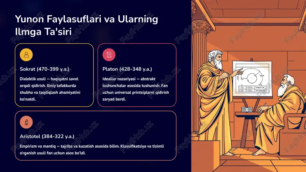 1-kurs talabalari uchun falsafa fanidan prezintatsiya - Page 4