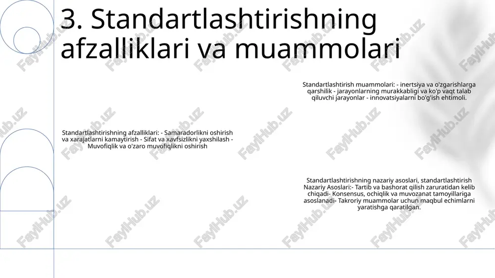 andartlashtirish jarayonlari tezroq yangilanishi va kerak bo'lganda o'zgartirilishi mumkin bo'lgan standartlarni ishlab chiqishga e'tibor qaratgan holda yanada tezkor va moslashuvchan bo'ladi. 8. standartlashtirishning kelajakdagi tendentsiyalari e'tiboringiz uchun rahmat @taqdimot_robot image1.png /docprops/thumbnail.jpeg