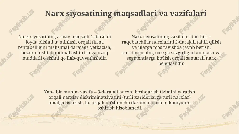 narx siyosati va narx belgilash strategiyasi - Page 4
