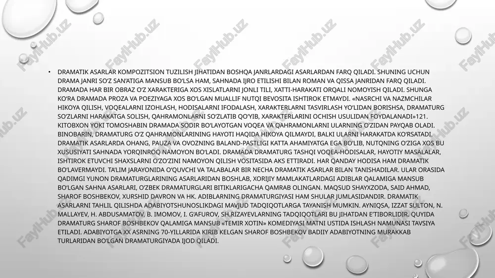 ekka qarab «kam tug‘» deydi...» iborasiga; uning olimtoyga qarata: «xotinlarning qorniga osilguncha paxta teradigan mashinani to‘g‘rila» tarzidagi luqmasiga; «mana, biz ham «paxta terimiga» degan gapni eshitishimiz bilan hamma ishimizni yig‘ishtirib qo‘yib, dalaga chiqib ketamiz. bolalarimiz o‘qishini tashlaydi, xotinlarimiz emizikli bolasini...» degan e’tirofiga; «butun o‘zbekning dardini 248 dasturxon qilib o‘tiribman. doim shu, bizga o‘xshagan odam gapirsa, yo hech kim eshitmaydi, yo eshitadigani temir chiqadi...» tarzidagi noroziligiga; qo‘chqorning alomatga qarata: «yo‘g‘-e, endi yig‘lashni ham qog‘ozga qarab yig‘lasak, uyat bo‘lar?» kabi so‘zlariga; alomatning qo‘chqorga qarata aytgan: «shu darajaga yetgansizki, bora-bora undaylarga havas ham qilmay qo‘ygansiz! havas qilaverib, orzu qilaverib, charchagansiz, holdan toygansiz!», «g‘urur, qadr-qimmatingiz-chi? mundoq o‘ylab ko‘ring, biron tirik jon siz bilan hisoblashadimi? yo‘q, axir! to‘y-ma’rakalarda poygakda o‘tirasiz» singari achchiq haqiqatlariga; qo‘chqorning og‘ir hayotidan nolimasligi sababi haqida alomatning: «hamma gap shunda-da, nolimaysiz! ko‘nikib ketgansiz. yaralar toshga aylangan – og‘riq sezmaydi. dod solib baqirish-ku, qo‘lingizdan kelmas, hech qursa ingrabqo‘yishga ham qodir emasmisiz, qo‘chqor aka! …