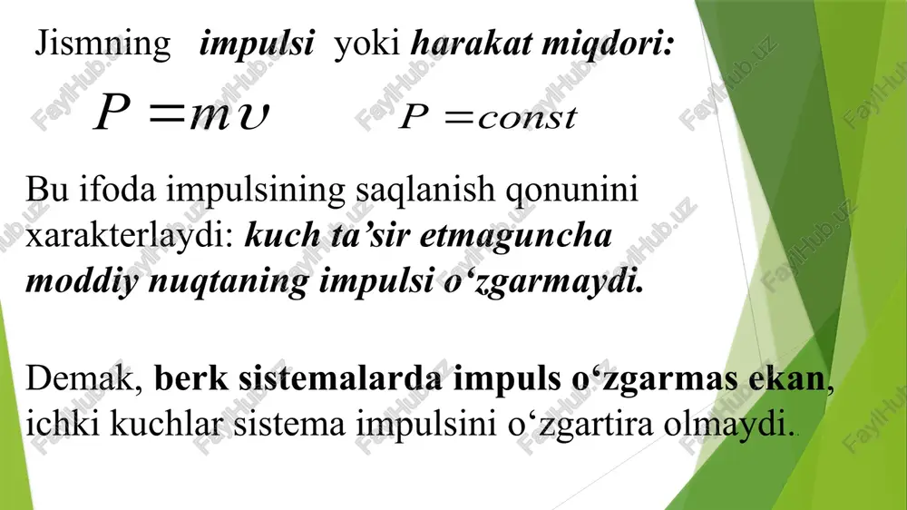 mexanikada saqlanish qonunlari - Page 4