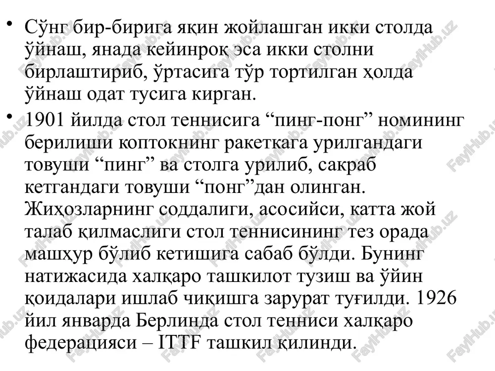 stol tennisining paydo bo'lishi va rivojlanishi - Page 4
