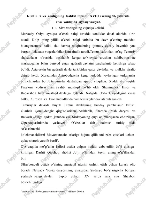 sr xiva tarixchisi abdulg’oziyning yozishicha (1603-1664) asosan chorvachilik va ko’chmanchilik bilan shug’ullanuvchi o’zbeklarning ko’pchiligi yozni yoyiq daryosining yuqori oqimida, qishni esa sirdaryoning quyi oqimida o’tkazadilar. bu erda o’zbeklardan tashqari qipchoqlar qo’ng’irotlar uyshun, nayman va boshqa qabilalar ham yashagan bo’lib, ular o’sha o’zbeklar tarkibiga kirar edi. xv asrning 20 yillariga kelib dashti qipchoq urug’lari ichida shayboniylar urug’i (o’zbeklar) oldinga chiqdi. bu urug’ning eng ko’zga ko’ringan vakili, ko’chmanchi o’zbeklar davlatining asoschisi abulxayrxon bo’lib, u o’zidan oldin bu erda hukmronlik qilgan baroqxondan farqli o’laroq, taxtni o’zgalar yordamida emas, balki bir qator o’zbek qabilalari, chunonchi nayman, qo’ng’irot, qiyot, durman, uyg’ur, uyshun va boshqa qabilalarning yordamida egalladi. u juda qisqa vaqt ichida yirik davlatni vujudga keltirdi va bu davlatni uning o’zi 1428 yildan 1468 yilgacha boshqardi. biz yuqorida ta‘kidlaganimizdek, abulxayrhon boshliq o’zbeklar asosan ko’chmanchi xalq bo’lib chorvachilik bilan shug’ullanganlar. shu bois ularga chorvachilik mahsulotlarini hunarmandchilik va qishloq xo’jaligi mahsulotlariga almashadigan xalqlar va hududlar kerak edi. …