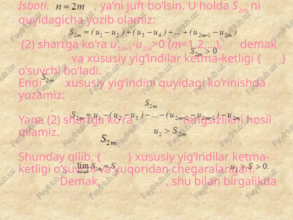 ishoralarinavbatlashuvchiqatorlar. leybnits teoremasi - Page 4