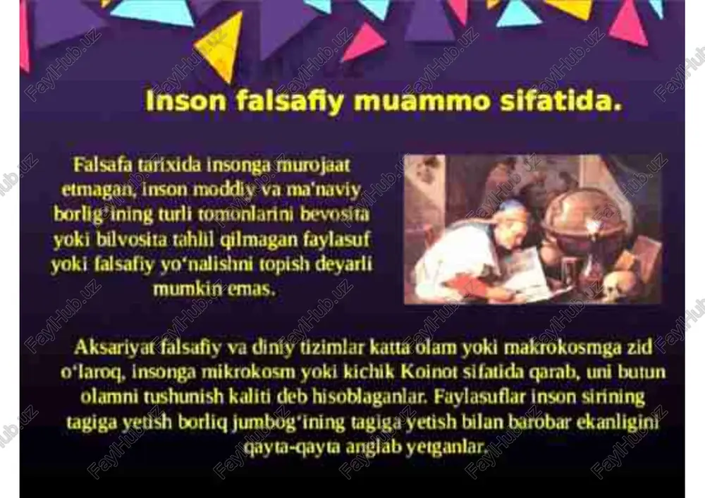 inson falsafiy muammo sifatida - Page 4