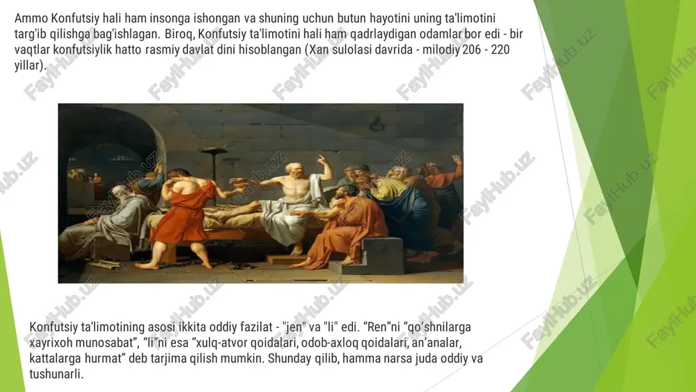 arning yomon harakatlari hayotingizni buzishiga yo'l qo'ymang. ularning salbiy fikrlari sizning ongingizga va qalbingizga kirib ketishiga yo'l qo'ymang. agar siz uni o'tmishda qoldirishga rozi bo'lsangiz, xafa bo'lish hech narsa emas. yo'lda turing va boshqalarga o'zlari bo'lishlariga imkon bering. qabul qiling. nima bo'lganda ham harakatda davom eting. 8. mumkin bo'lgan oqibatlardan xabardor bo'ling."g'azab ko'tarilganda, oqibatlari haqida o'ylang." sulaymon aytdi: "g'azabini tiyishni bilgan kuchli odamdan ustundir". oqibatlarini eslab, kayfiyatingizni bir joyda ushlab turishga harakat qiling. g'azab yaxshi narsaga olib kelmaydi, g'azablanish, siz oqilona o'ylashni to'xtatasiz, demak, siz ahmoqona ishlarni qilishingiz mumkin. agar siz yillar davomida to'plangan obro' va natijalarni qadrlasangiz, his-tuyg'ularingizni, ayniqsa salbiy his-tuyg'ularingizni qanday ushlab turishni biling. donoroq bo'ling. lekin ham bor "adolatli g'azab", buni ham unutmang. bu tegishli vaziyatlarda ko'rsatilishi kerak. 9. siz hammadan o'rganishingiz mumkin."agar men yana ikkita odam bilan borsam, ularning har biri qaysidir ma'noda menga o'qituvchidek bo'lishi mumkin. men ulardan yaxshi narsani qidiraman va bunda ularga taqlid …