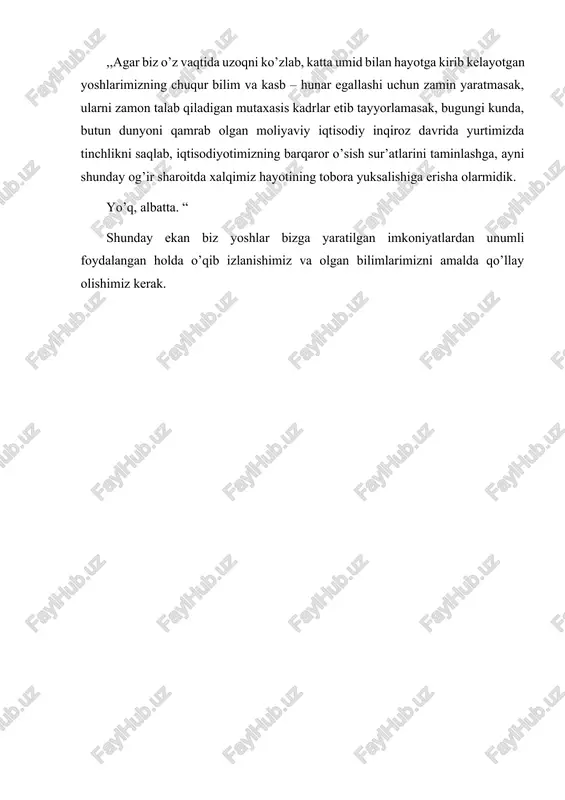 g v va vi guruhlarining ba’zi elementlari kiradi. guruhdagi se(selen) va te(tellur) lar yarim o‘tkazgichning xossalari ge va si dan ham oldin aniqlangan. v guruh elementlari as(mishyak), sb(surma), bi(vismut) lar yarim metallar bo‘lib, ularning ko‘p xossalari yarim o‘tkazgichlarga yaqindir. aiv bvi ko‘rinishdagi moddalar (pbs, pbse, sete, gete va boshqalar) ham o‘rtacha besh valentli elektronga ega. bu moddalar yarim o‘tkazgichli infraqizil nurlar qo‘llanilganda ishlatiladi. to‘rtinchi tur-yarim o‘tkazgichlariga 4- guruh elementlarining o‘tish metallari (ti, v, mn, fe, ni, sm, eu va boshqalar) hosil qiladigan birikmalar kiradi. ularning birikmalarda ion bog‘lanishi ustuvor bo‘lib, ko‘p birikmalar magnit xossalariga ega. bularga temperatura va bosim ta’sir etsa metall holatiga o‘tishi mumkin. 2.yarim o’tkazgichlarda kovaklar yarim o‘tkazgichlarda xususiy o‘tkazuvchanlik va zonalar tuzilishi haqida to‘xtalamiz. begona aralashmalar (kirishmalar) yo‘q toza holdagi yoki kirishmalar hissasi kam bo‘lgan, yarim o‘kazgichlarning elektr o‘tkazuvchanligi xususiy o‘tkazuvchanlik deb ataladi. toza yarim o‘tkazgich moddalar past temperaturada elektr tokini yomon o‘tkazadi. bunga sabab, ularda elektronning …